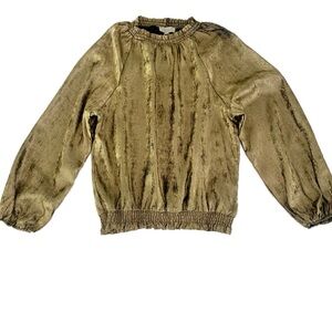 Chennault Metallic Gold Women’s Top Size Small